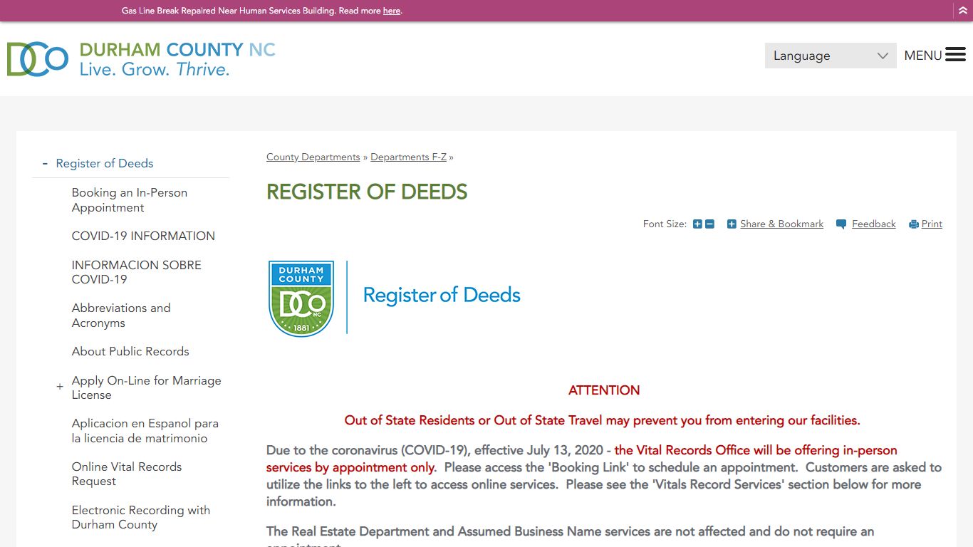 Register of Deeds | Durham County - DCONC