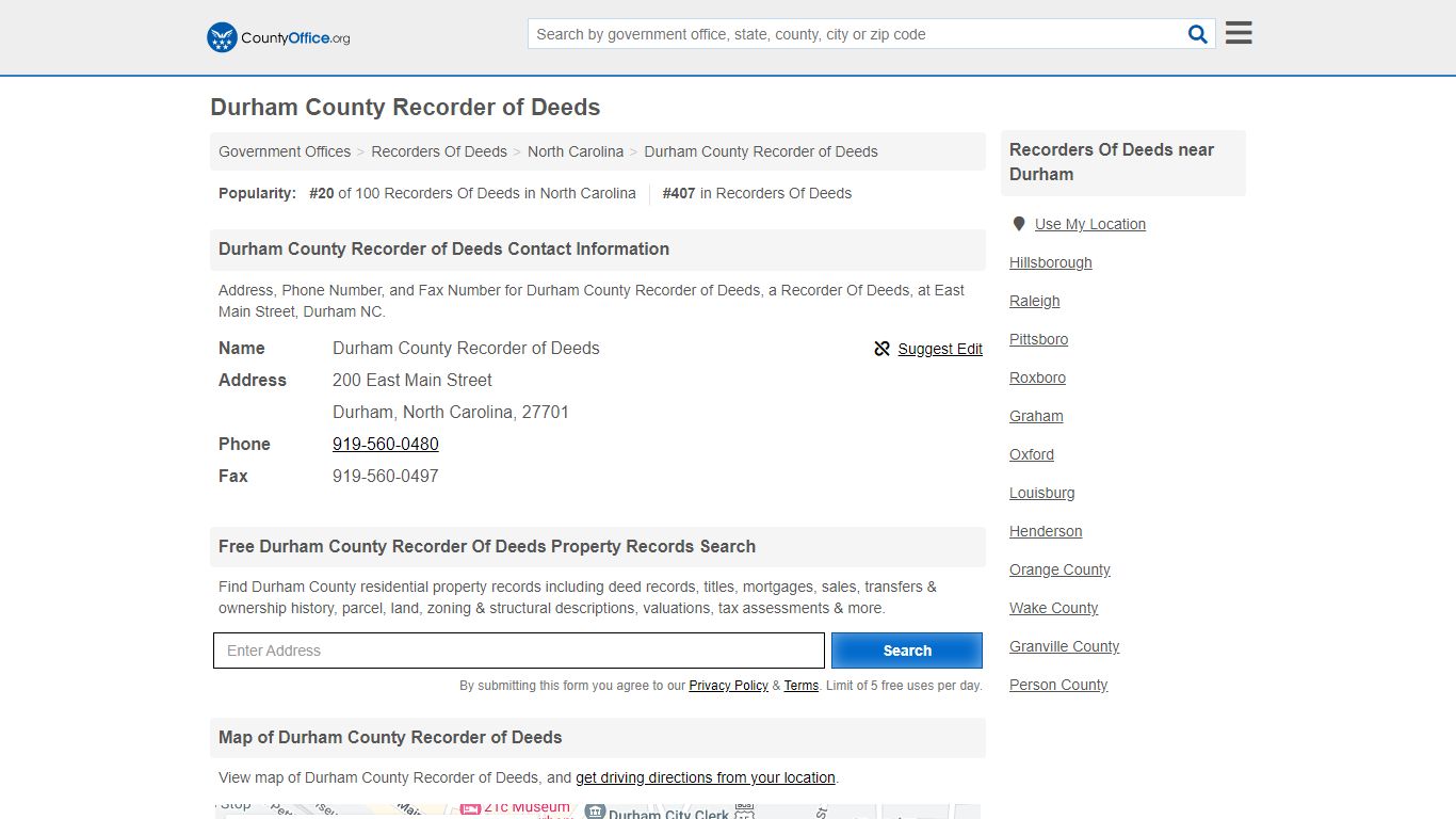 Durham County Recorder of Deeds